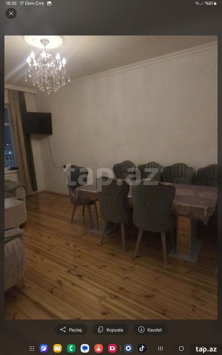 3 otaqlı mənzil kirayə verilir, Bakı