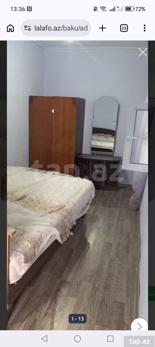 2-room private house for rent, NZS, Baku