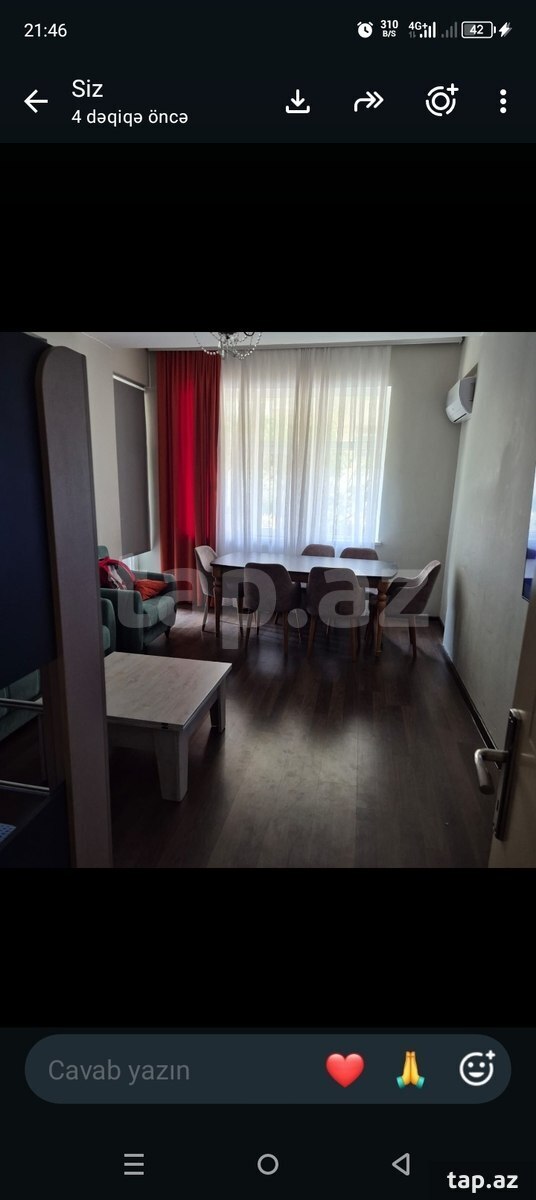 2-room apartment for rent, Baku