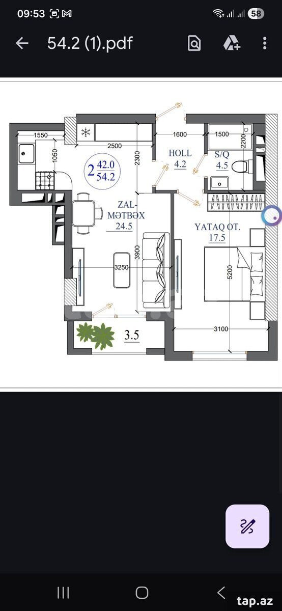 2-комн. квартира на продажу, Нариманов, Баку