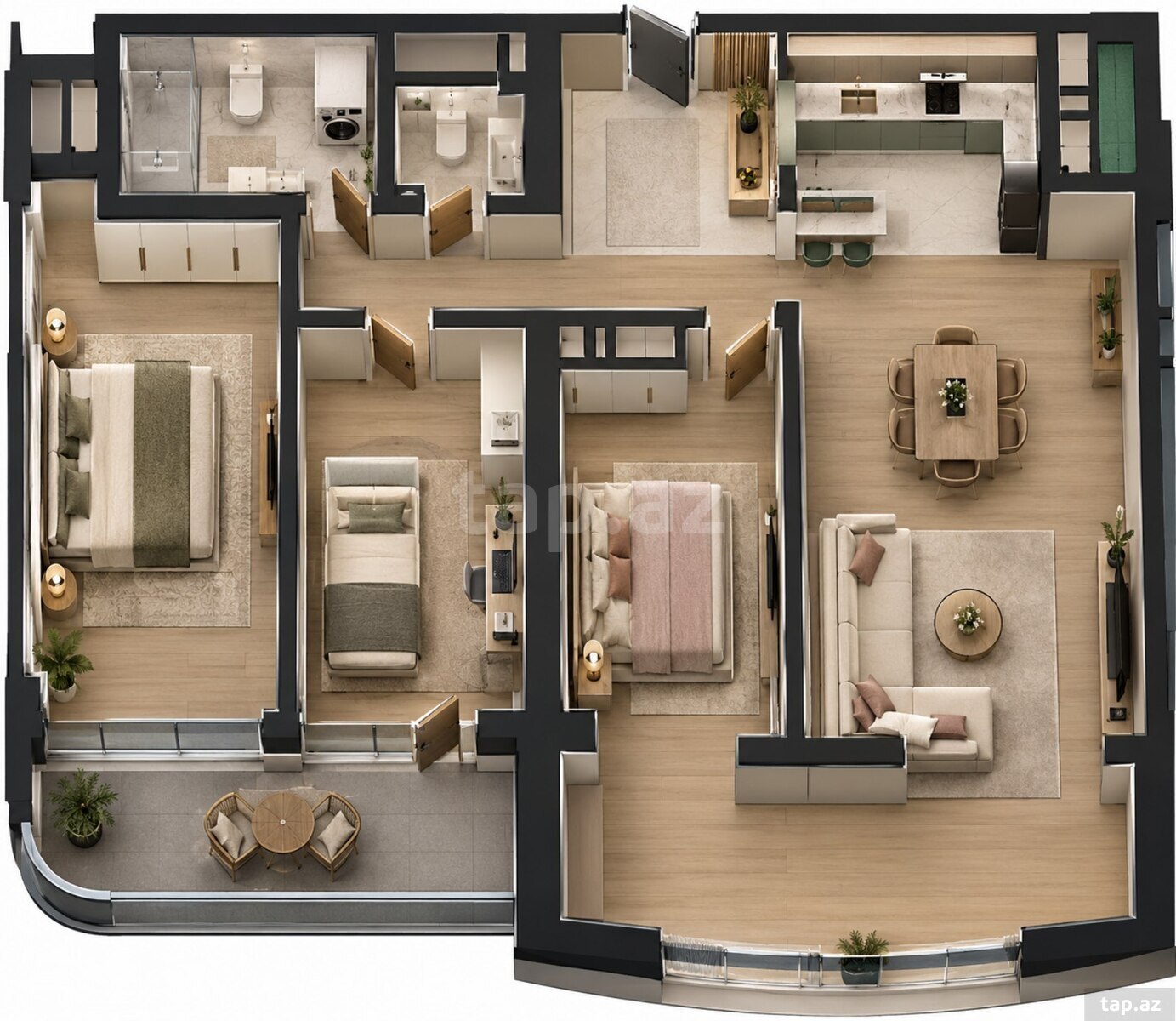 3 otaqlı mənzil satılır, Lökbatan, Bakı