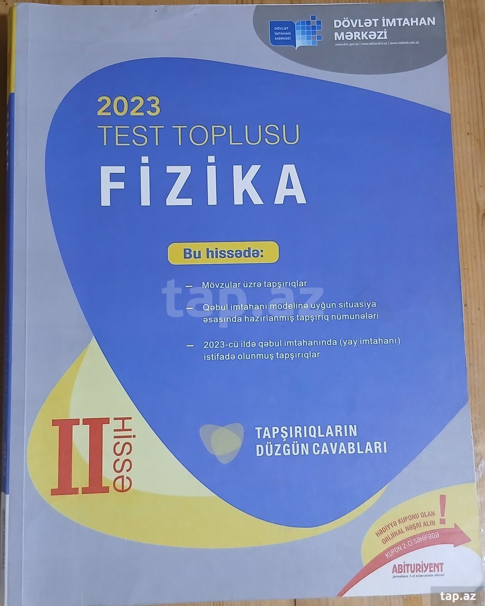 Test toplusu Fizika ll hissə