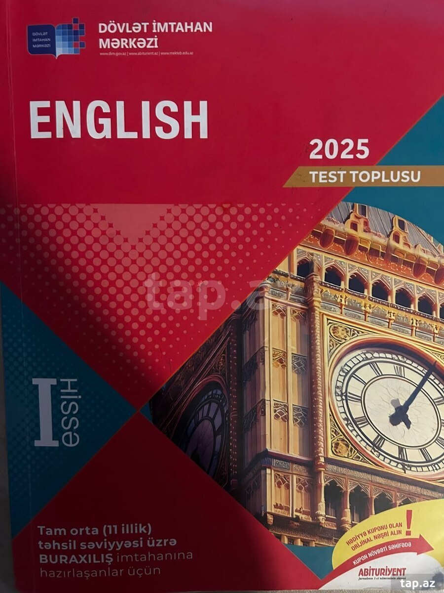 English test toplusu 2025 1-ci hissə