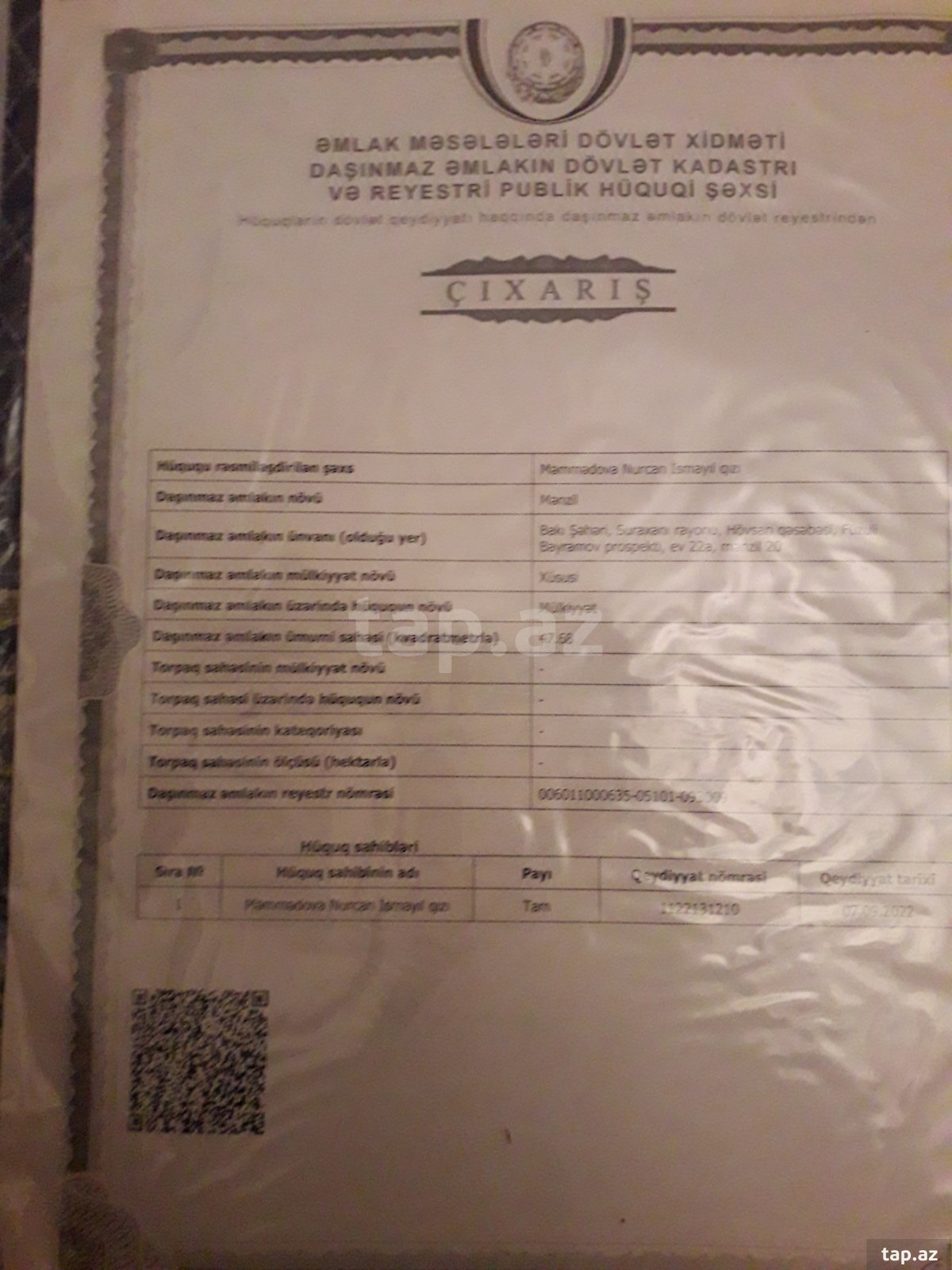 3 otaqlı mənzil satılır, Hövsan, Bakı