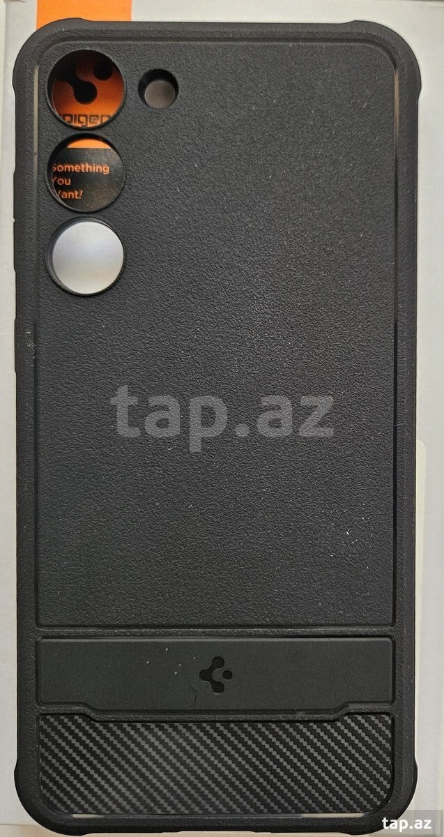 S23 Plus üçün Spigen Rugged Armor Matte Black - ACS05665 arxalığı