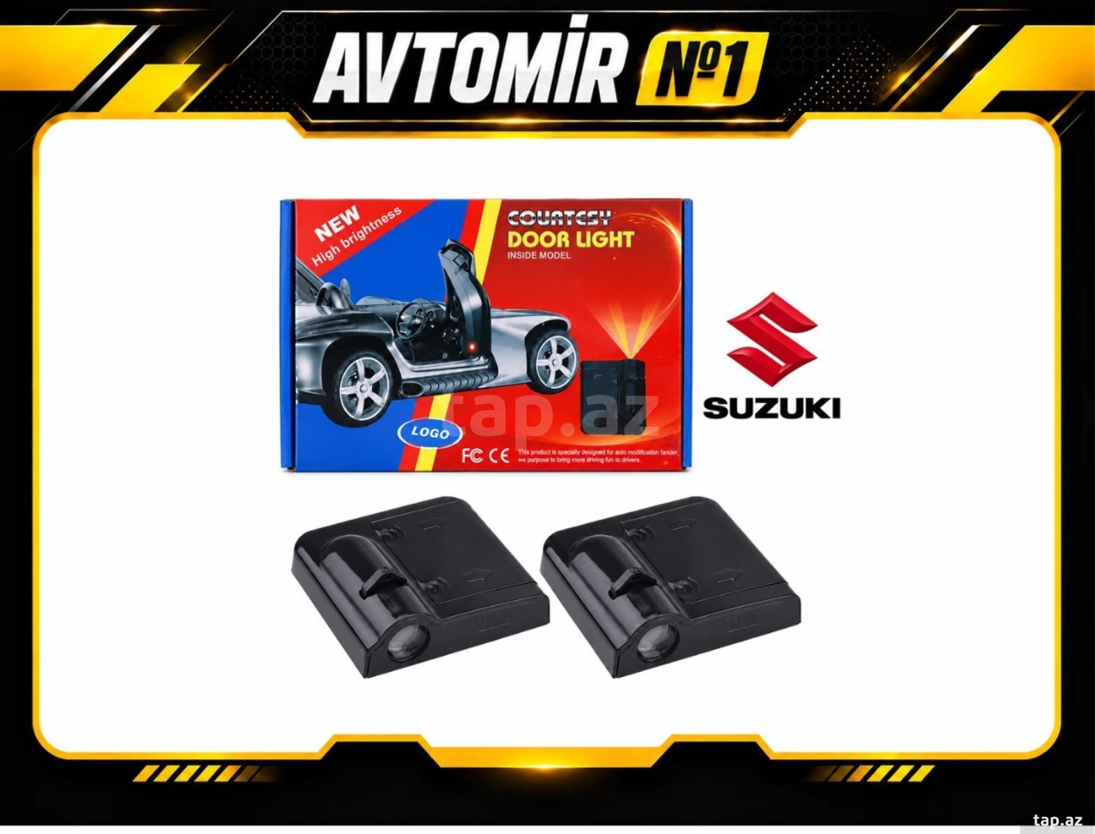 Suzuki loqolu avtomobil üçün simsiz LED qapı işığı
