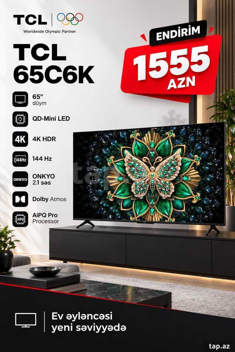 Televizor TCL 65C6K QD-Mini LED Smart TV – 65” / 4K UHD