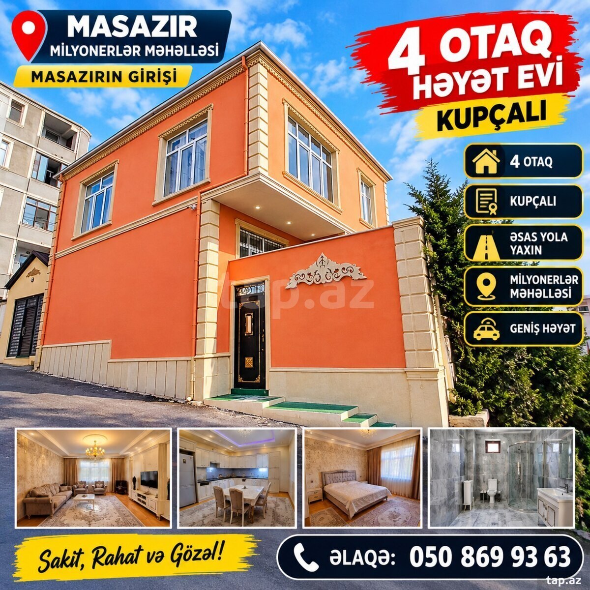 4-room private house for sale, Masazir, Absheron