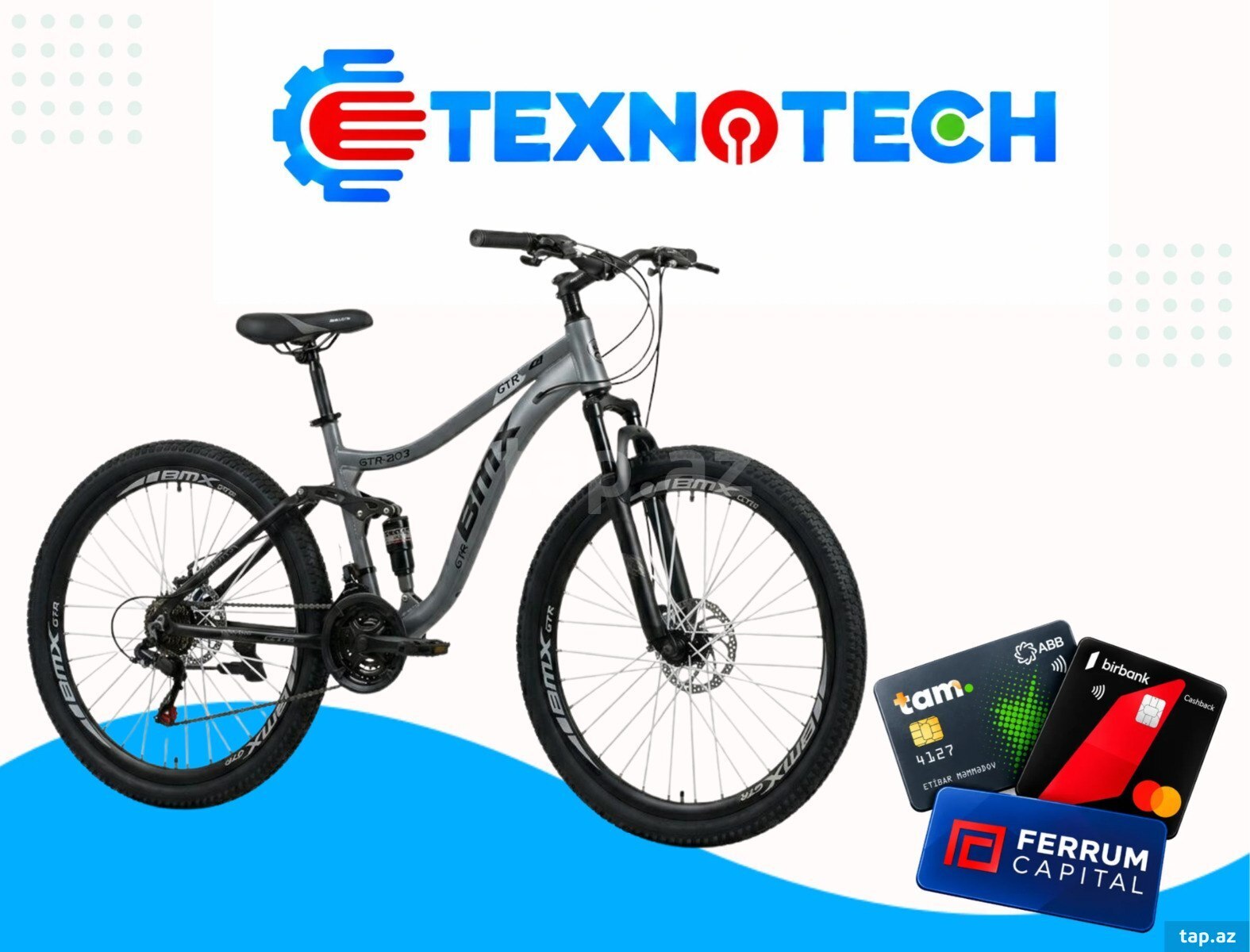 Dağ velosipedi BMX 26" boz