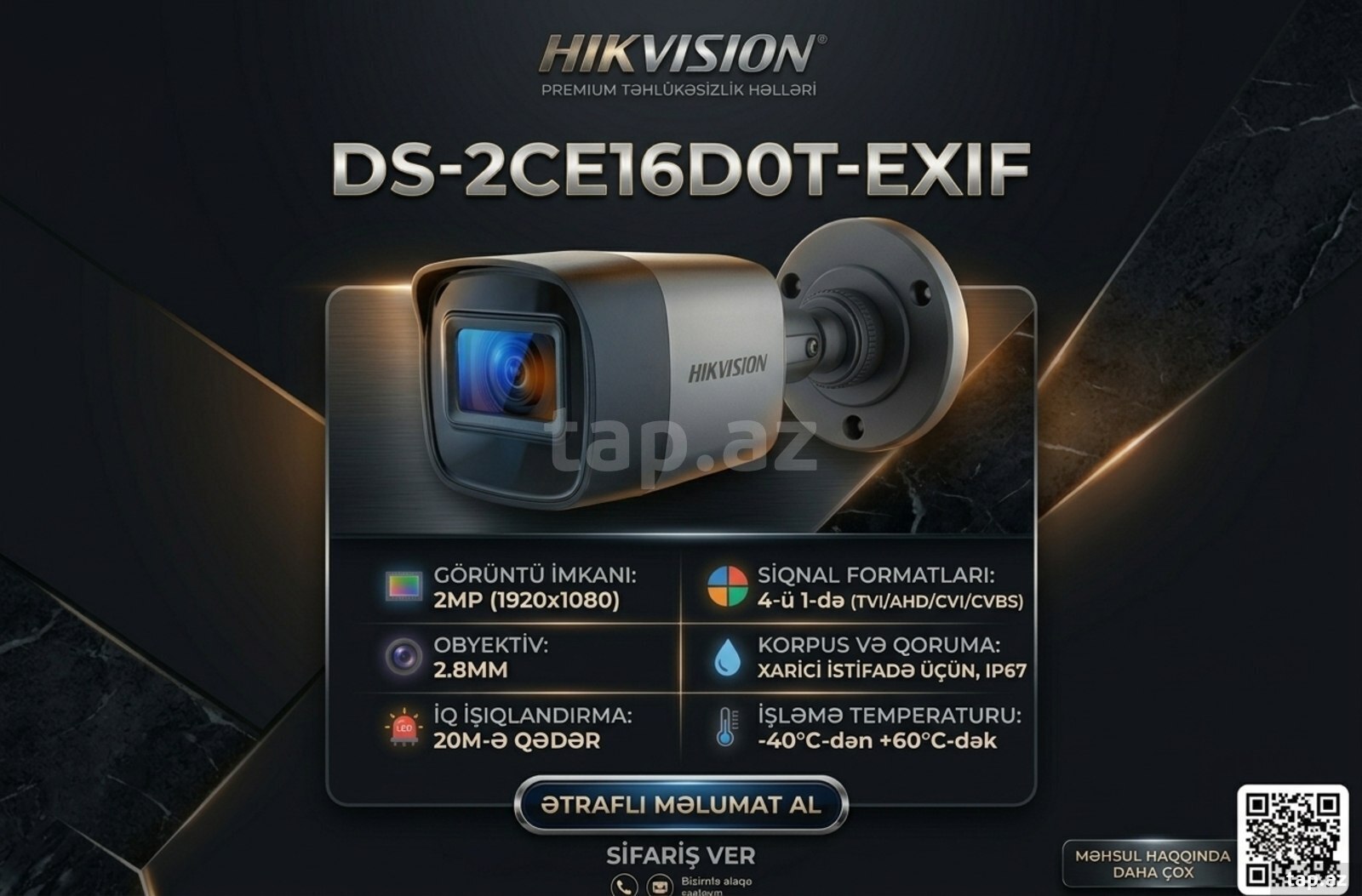HIKVISION DS-2CE16D0T-EXIF video kamera