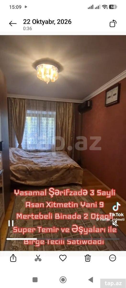 2-комн. квартира в аренду, Ясамал, Баку