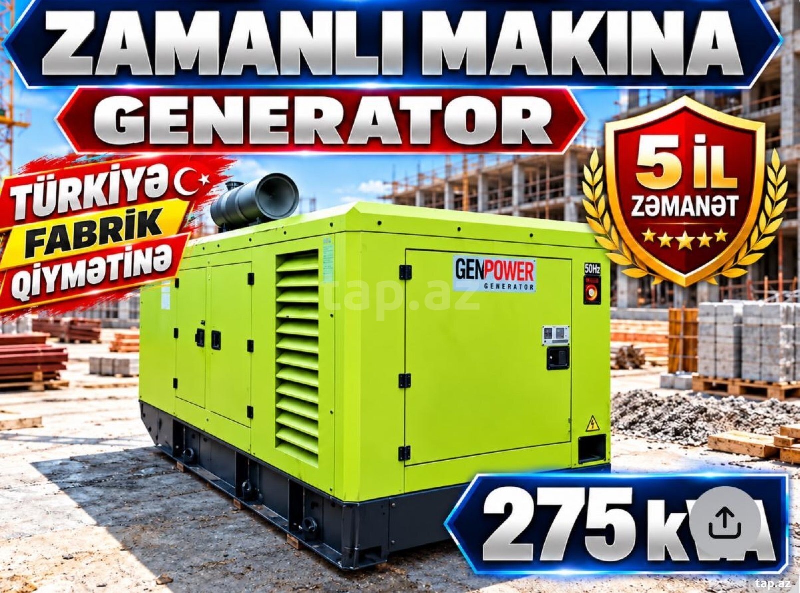 Generator Genpower 275kVA