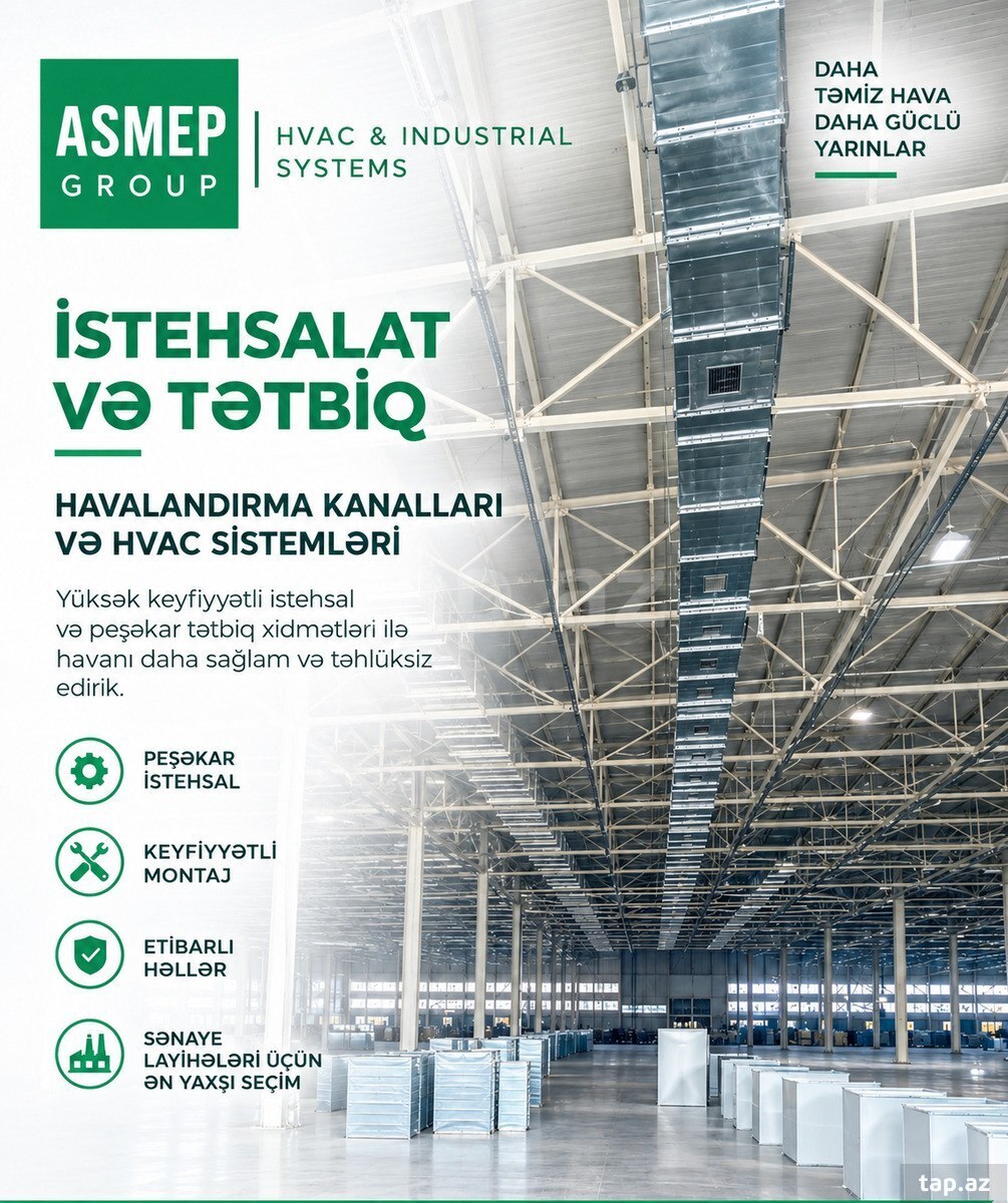 Havalandırma sistemlərinin yığılması və quraşdırılması