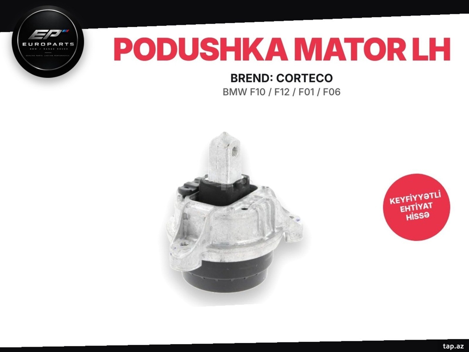 BMW F10 F12 F01 F06 mühərrik yastığı