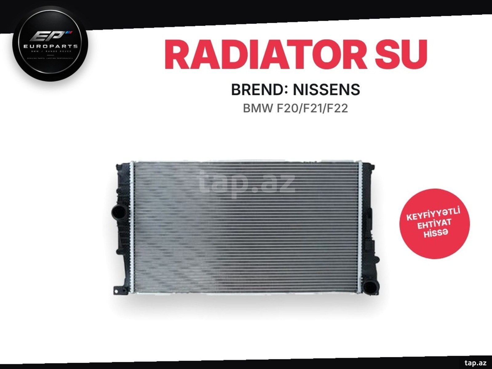 BMW F20, F21, F22, F30 su radiatoru