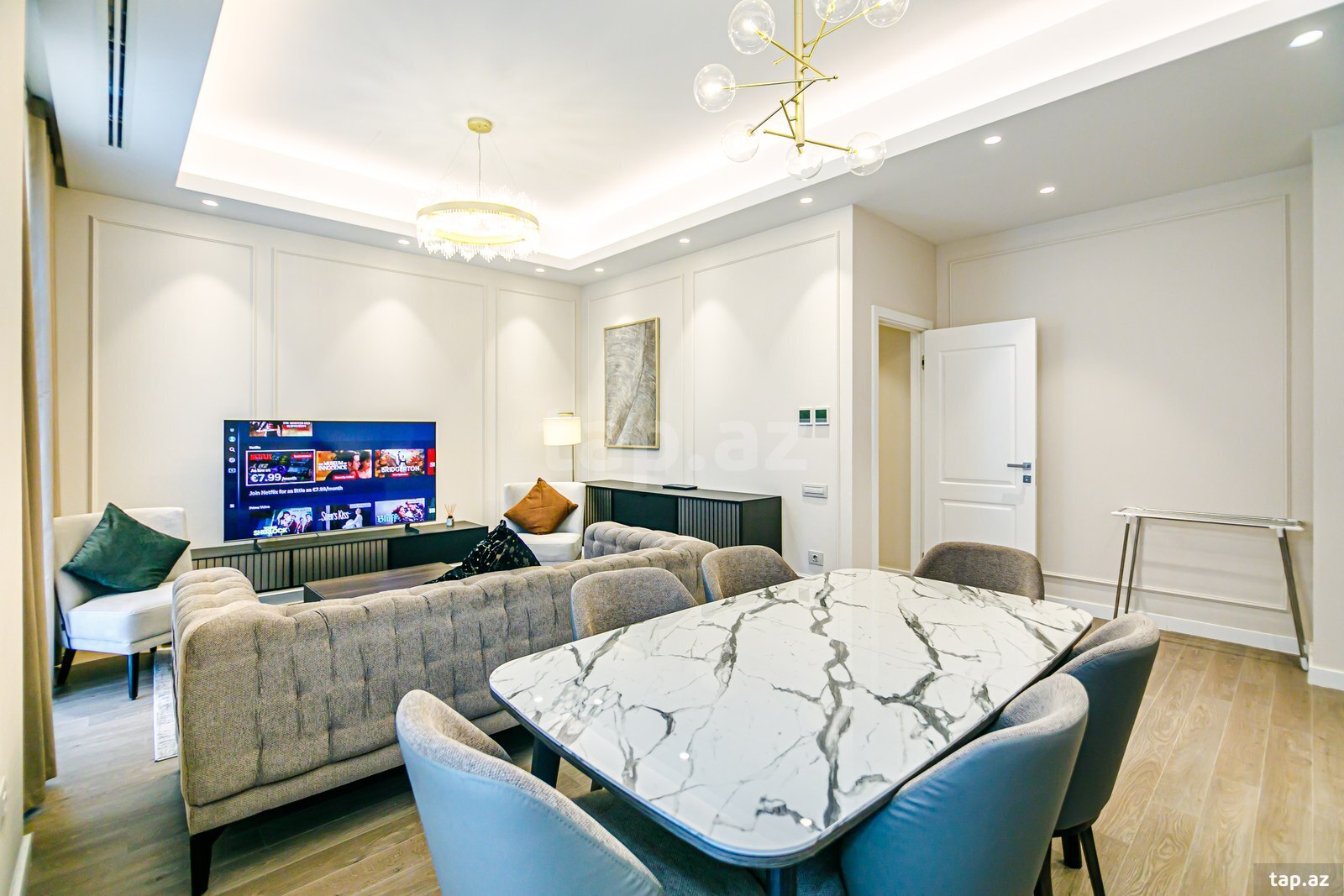 3-otaqlı yeni tikili kirayə verilir, Ağ Şəhər., 125 m²