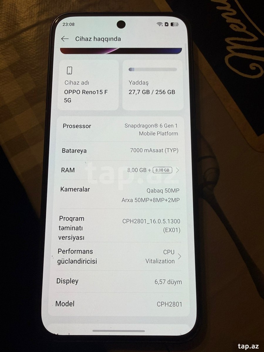 OPPO Reno 15 F Twilight Blue 256GB/8GB