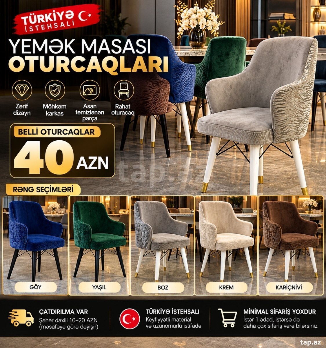Masa və oturacaqlar
