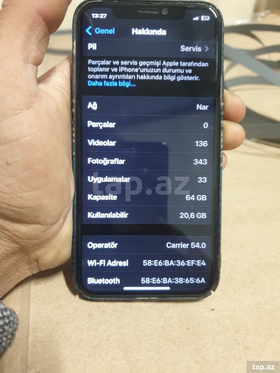 Apple iPhone X Silver 64GB/3GB
