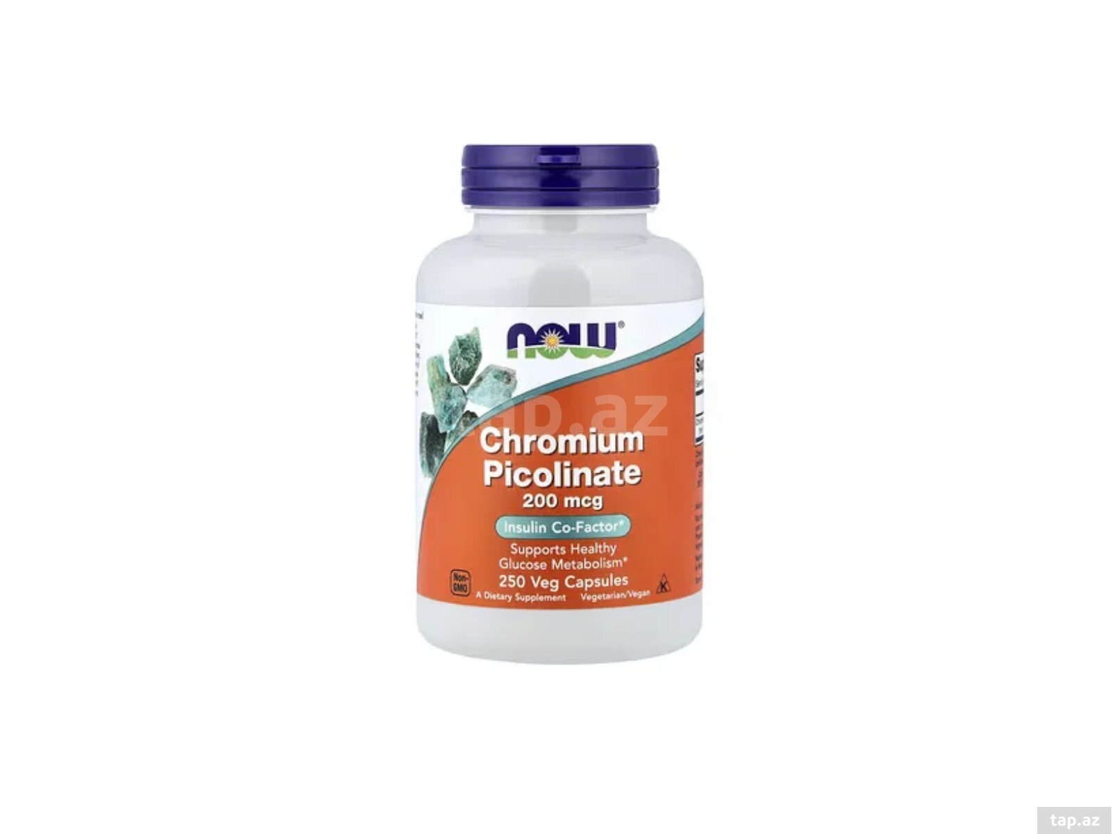 NOW Foods Chromium Picolinate 200 mcg insulin Co-Factor 250 veg capsules