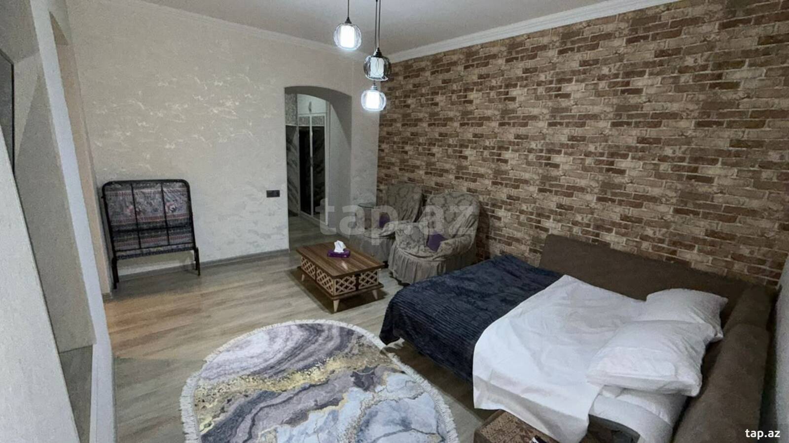 1-otaqlı mənzil kirayə verilir, Bayıl qəs., 30 m²