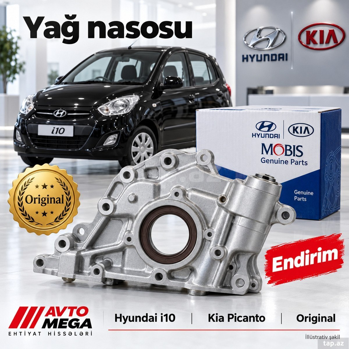 Hyundai i10 və Kia Picanto yağ nasosu