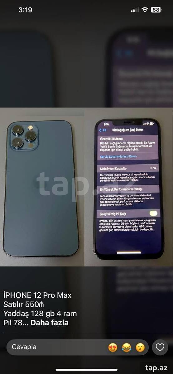 Apple iPhone 12 Pro Max Pacific Blue 128GB/6GB
