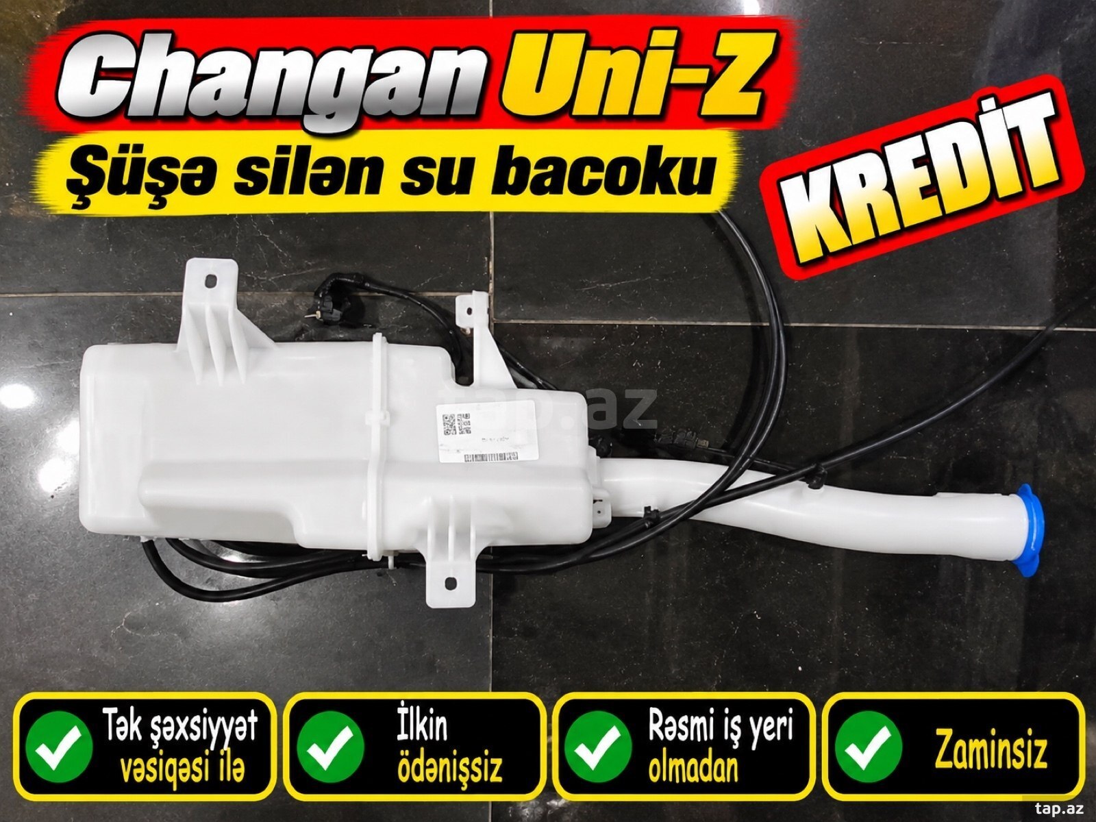 Changan Uni-Z şüşə silən su çəni