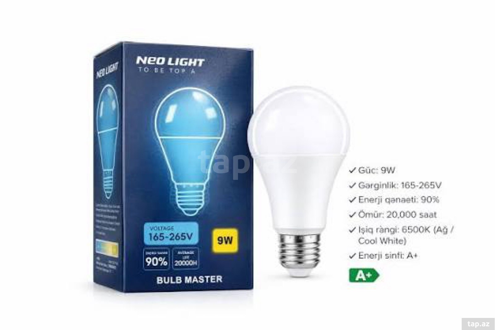Lampa 9w 6500k