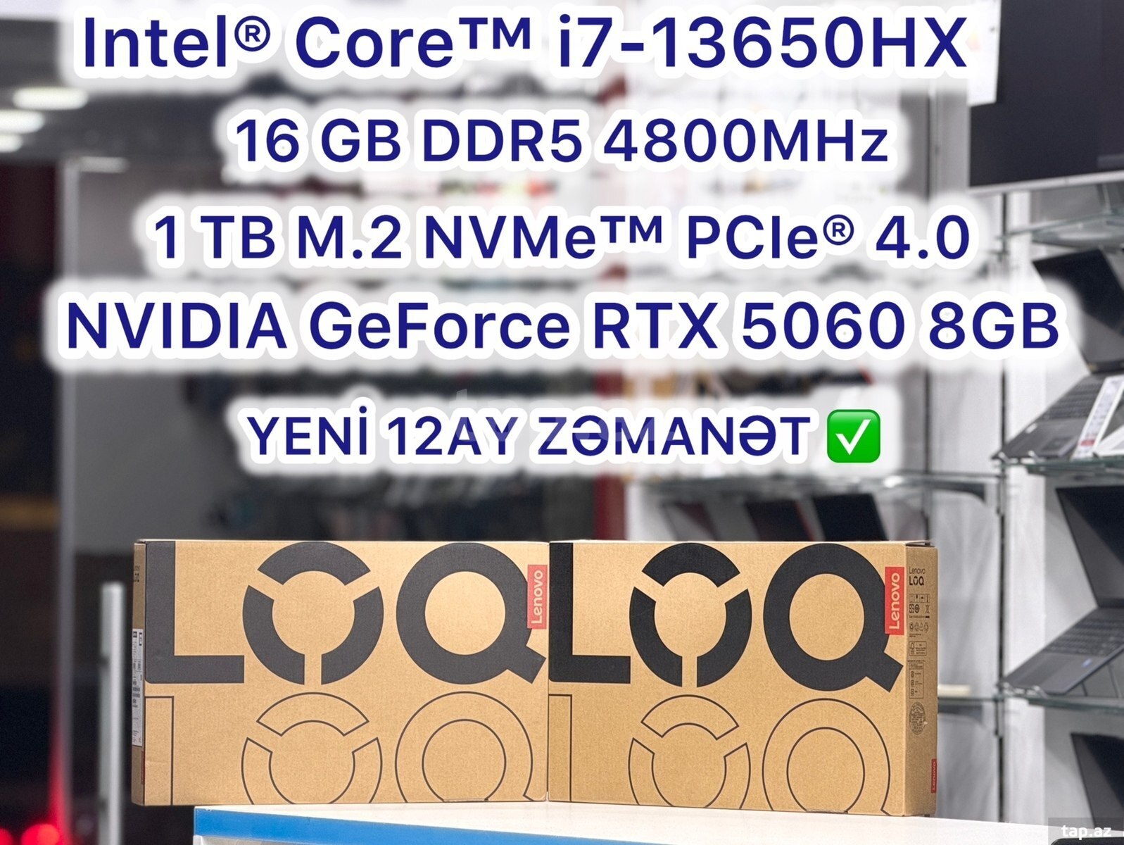 Lenovo LOQ i7-13650HX 16 GB 1 TB Nvme RTX 5060