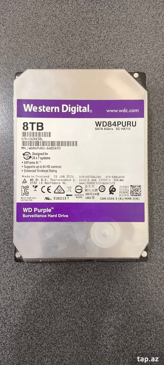 HDD western digital 2TB 4TB 8TB