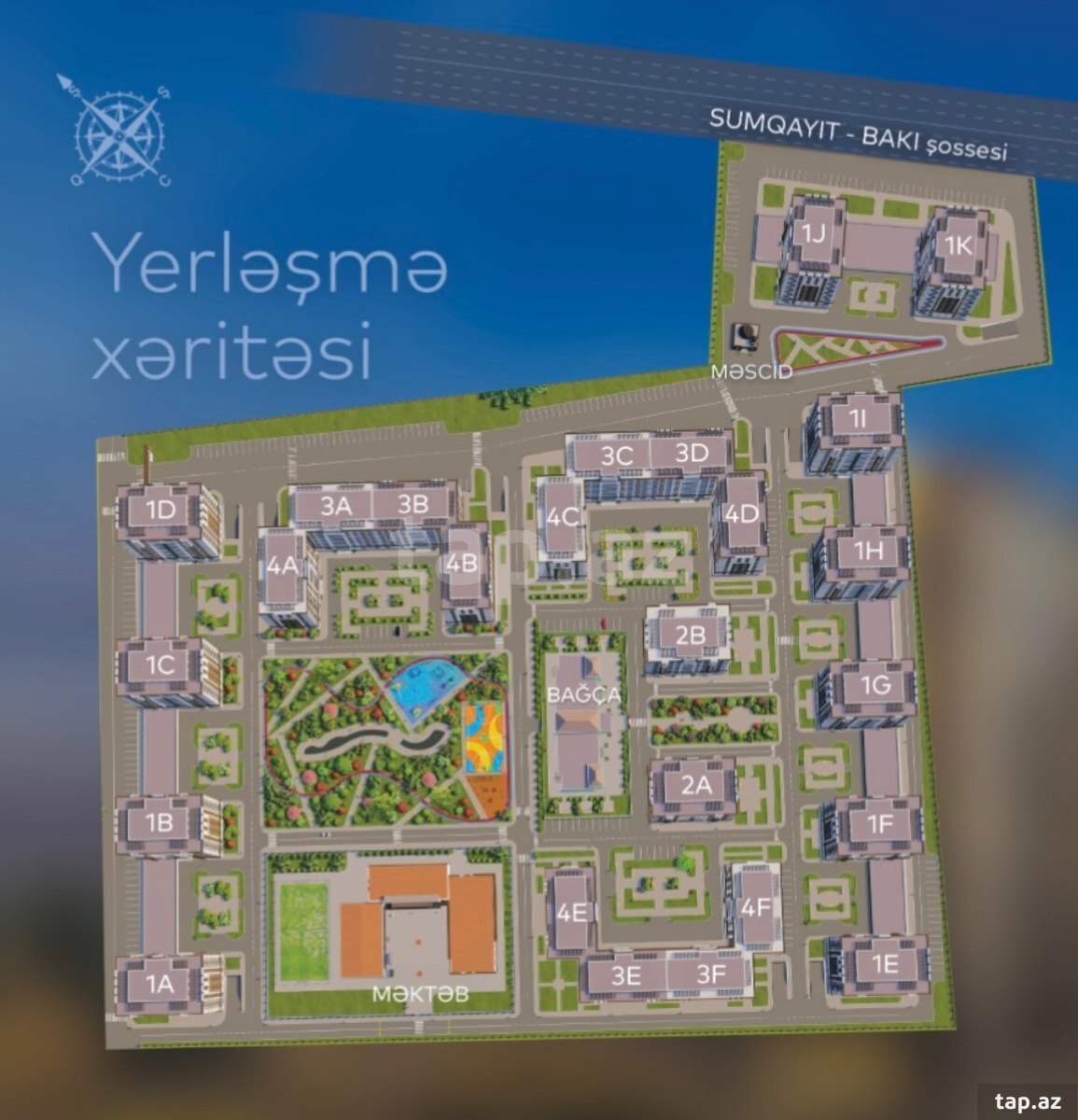 3-room apartment for sale, Khirdalan