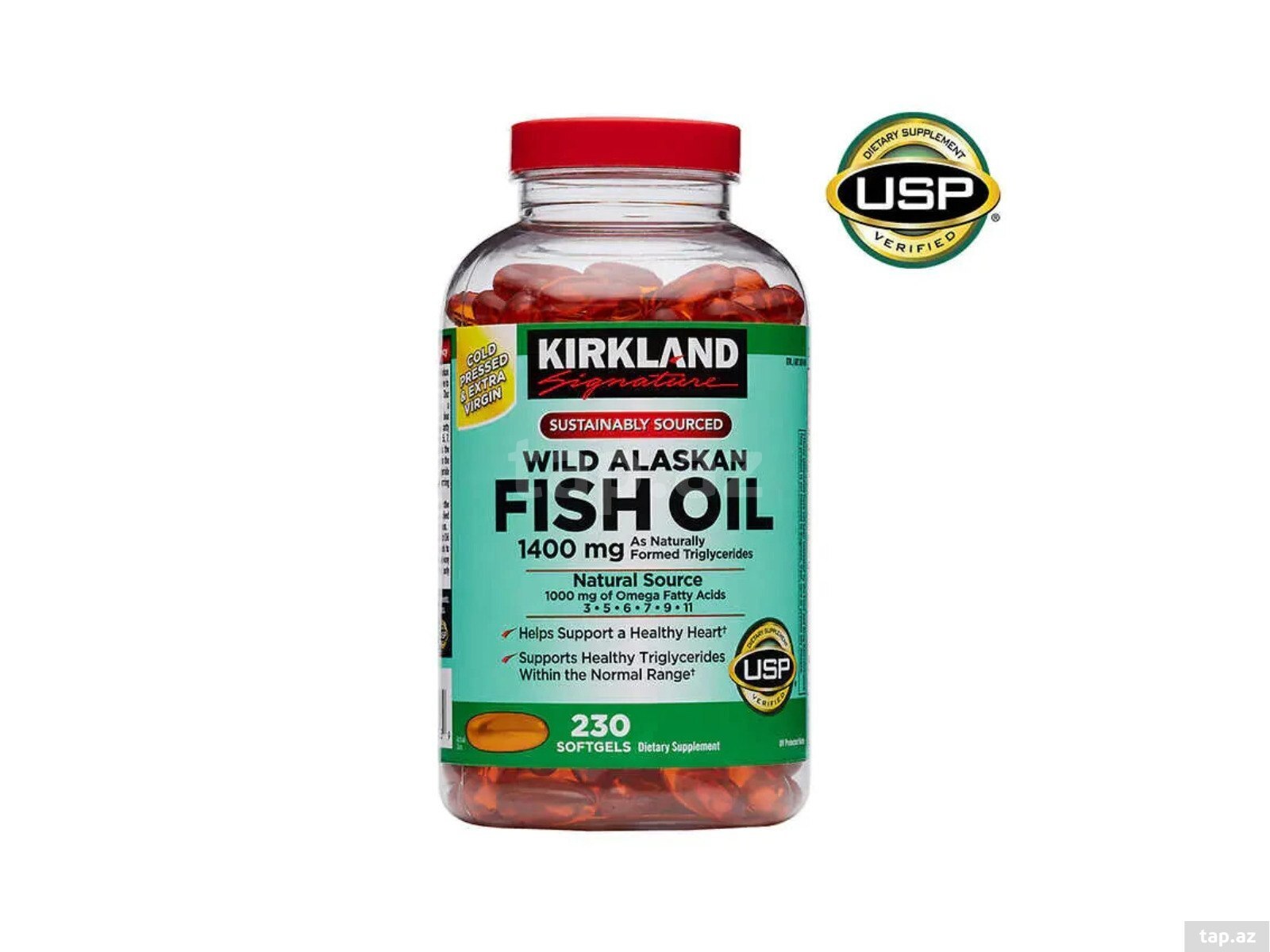 Kirkland Signature Expect More Wild Alaskan Fish Oil 1400 mg, 230 Softgels