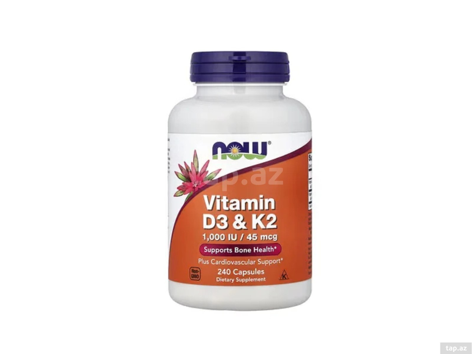 NOW Foods, Vitamin D3 & K2, 240 Capsules