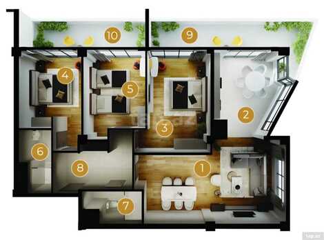 4-otaqlı yeni tikili, Həmdəm Ağayev küç., 166.5 m²
