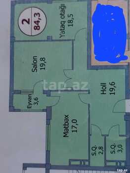 2-otaqlı yeni tikili, Faiq Yusifov küç., 85 m²