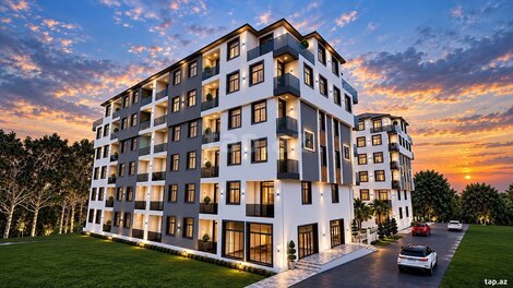 2-otaqlı yeni tikili, Şamaxı r., 35 m²