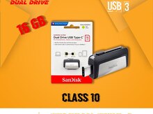 Flaş kart USB 3.1 "Sandisk" 16GB OTG (Type-C, Usb)