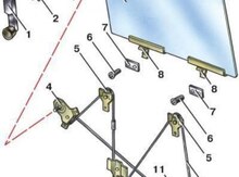 Схема стеклоподъемника ваз 2107 правой передней двери ручной