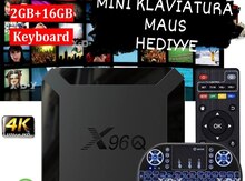 Smart box X96Q +  Klaviatura və kompüter siçanı