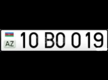 Avtomobil qeydiyyat nişanı - 10-BO-019