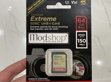 Yaddaş kartı "Sandisk Extreme 64GB"