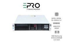 Server "HP DL380P Gen8 v2 8SFF|E5-2630v2 x1|8GB PC3|HPE G8 2U Rack/N5"