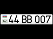 Avtomobil qeydiyyat nişanı - 44-BB-007