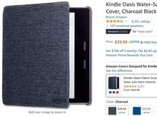 "Amazon Kindle Oasis" üçün üzlük