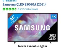 Televizor "Samsung QE85Q60AAUXRU 4K QLED" 