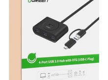 UGREEN USB 3.0 Hub with USB-C Port 1m (Black)