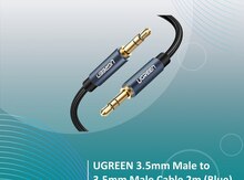UGREEN 3.5mm Male to 3.5mm Male Cable Gold Plated Metal Case  with Braid 2m (Blue) 