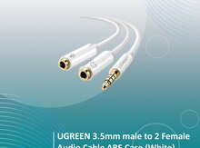 UGREEN 3.5mm male to 2 Female Audio Cable ABS Case (White) AV141 (10789)
