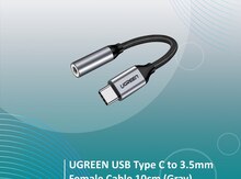 UGREEN USB Type C to 3.5mm Female Cable 10cm (Gray) AV142 (30632)